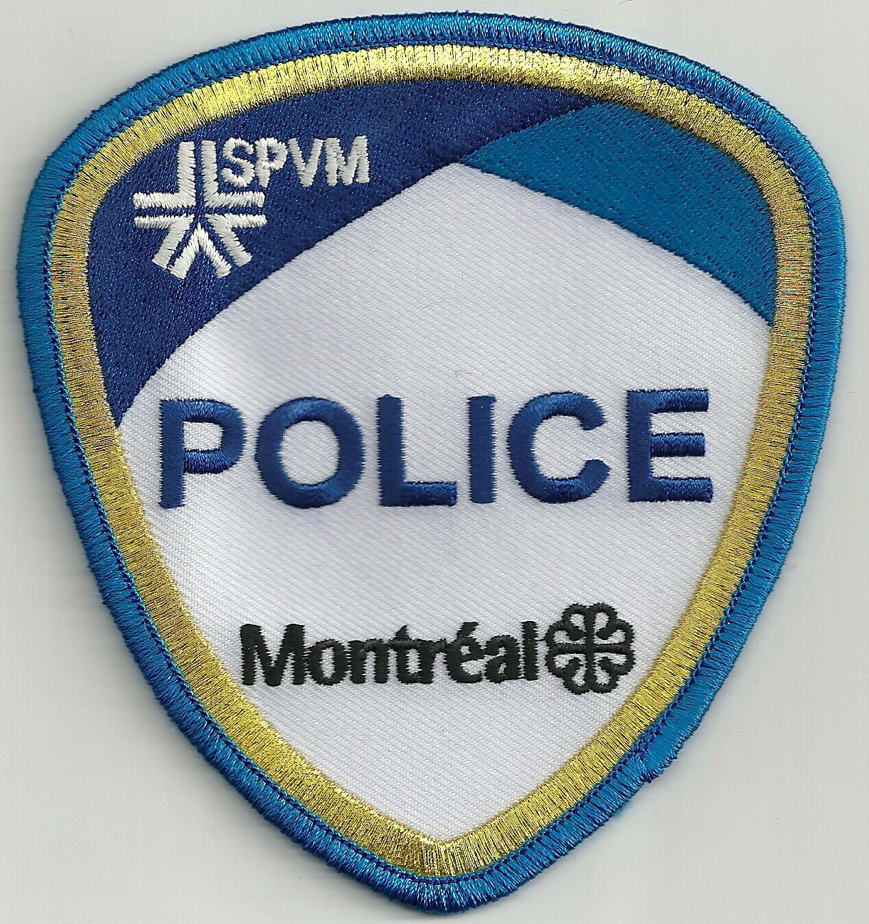 Montreal Quebec Canada Spvm Police Shoulder Patch Gold Border